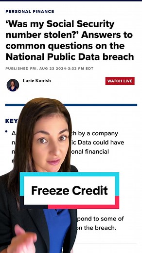 Freezing your credit with the 3 major credit bureaus (Equifax, Experian, and TransUnion) is a simple and effective way to prevent identity theft. It blocks unauthorized access to your credit report, so no one can open new accounts in your name. Secure your hard-earned credit and keep your finances safe! #freezecredit #databreach #credit #cybersecurity #security #staysafe