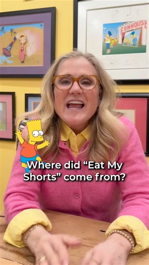 Where Bart’s catchphrase “Eat my shorts!” really came from! #eatmyshorts #bartsimpson #thesimpsons #simpsonsfan | Nancy Cartwright