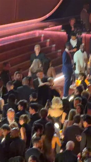 Grammy winners Sabrina Carpenter and Bad Bunny caught up during a commercial break. #Grammys | Gold Derby