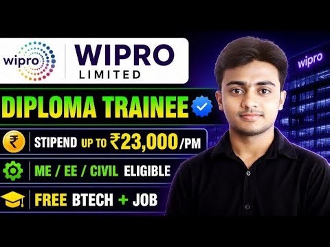 Wipro is Hiring 2026। Diploma Trainee। Permanent Job। Wipro WILP Program 2026। Job Vacancy 2026