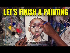 How to turn a Sharpie Marker Sketch into a stunning painting | Full step by step process explained