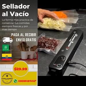 ⚠️ ¡DEJA DE PERDER COMIDA Y DINERO! Conserva tus alimentos por más tiempo con el sellador al vacío que todos quieren. 💥 ¡Cero desperdicios! Más frescura, más ahorro. 🛒 ¡COMPRA AHORA! Antes de que se agoten. | Global Market