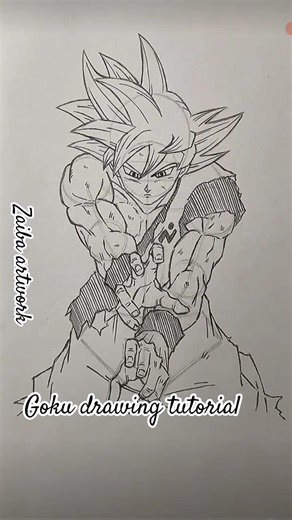 Drawing Goku - Dragon ball super (read a pin comment) #shorts