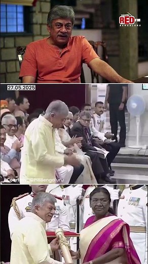 Kannada Actor #anantnag received #padmabhushan Award on Tuesday from President #droupadimurmu |
