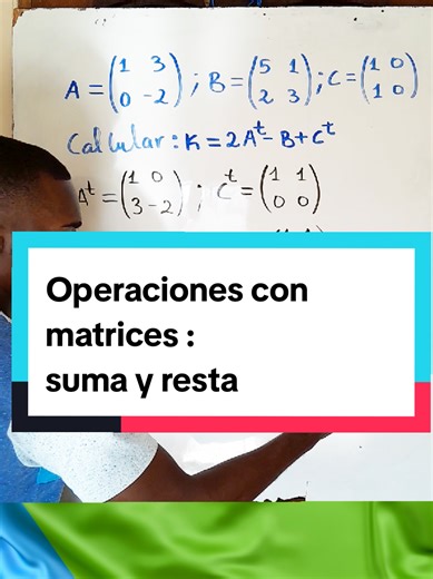 Suma y resta de matrices #matematicastiktok #2bachillerato #matematicas #math #matrices