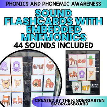 Embedded Mnemonics:  Alphabet Sound Flashcards (44 Sounds)