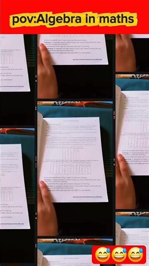 📘 POV: Algebra in Maths 😭