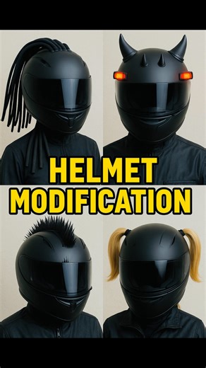 Kumar Rahul on Instagram: "Accessories for Helmet Modification 😍 Epic Motorcycle Helmet Mods! 🤯 Custom helmets with dreadlocks, devil horns, Mohawks, flasher lights & pigtails! 💥 Perfect for bikers, moto vloggers, street riders & helmet lovers 😎 Bunny Cover for Helmet 599 Dreadlocks for Helmet 579 Winglets for helmet 280 Pig tails for female riders 1700 Led Strip light for helmet 649 Bluetooth For Helmet 1200 Flasher for helmets 189 Safety Light for Helmet 579 Horns for helmet 239 Punk Horns