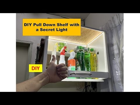 DIY Pull-Down Shelf with a Secret Light/Amazing DIY