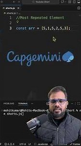 Most Repeated Element in Array | JavaScript Interview #dsa #interview #coding
