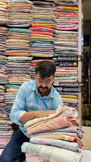 6.5K views · 286 reactions | Ramtax brand pure Linen designer suits  @amritsariya_mal_jain For online whats Aap : +917837015332✉️8528300084✅ #suits #suit #linenfabric #cotton #ramtax #summercollection #partywear #interiordesign #instagood #instafashion #usa #canada #newyork #trending #viral #reels | Amritsariya mal jain & sons | Facebook