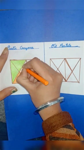 Choose your favourite colour 😎 Plastic Crayons🆚Oil pastels🥰#shorts #trending #ytshorts #short #viral