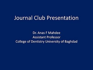 Journal Club Presentation