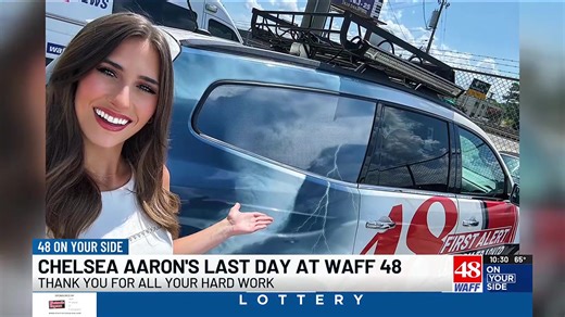 Farewell to Chelsea Aaron WAFF 48 Meteorologist, in her next adventure! She had her final forecast at WAFF 48 tonight. | WAFF 48 News