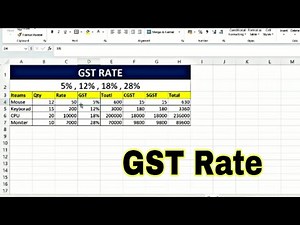 How To Calculate GST in Excel | Full Work onGST Video GST Formula In Ms-Excel