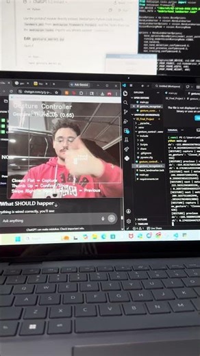 Magik Mirror- gesture control demo #coding #programming #python