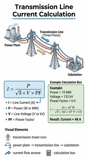 Transmission line current calculation l #viral #electricalengg #eee_360 #transmissionline #btech