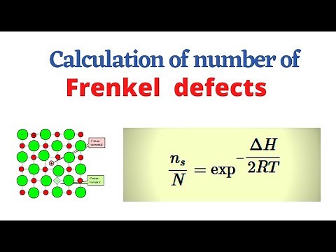 Calculation of number of Frenkel defect |Themodynamics of Frenkel defect | number of Frenkel pairs
