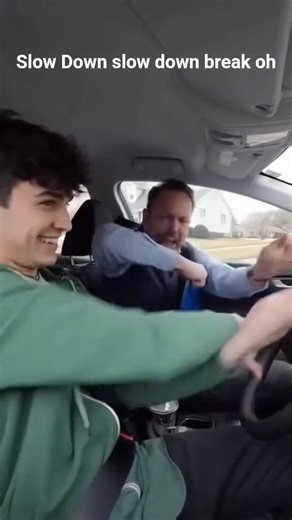 The driving lesson didn't go as planned🚙😱 #funny #viral #shorts