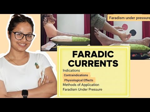 FARADIC CURRENTS | Faradism under pressure, Indications, Contraindications, motor points stimulation