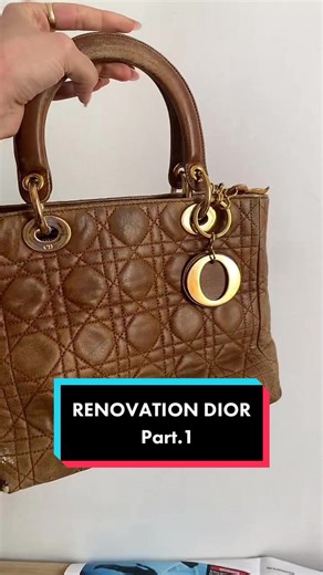 Partie 1: je rénove un sac Dior vintage ✨ #vintage #luxe #pourtoi #renovationproject