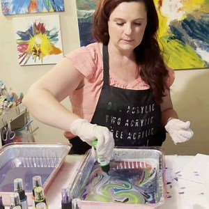 I played around with the Decoart marbling paint for the first time mixing the water myself and I made all the mistakes, lol. I'm not sure I'll post the whole video because man was it a hot mess but here is at least a sneak peek and I promise to do some videos with this stuff soon! | Mixed Media Girl