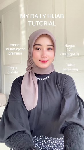 Tutorial Jilbab Mudah diatur dengan Bahan Adem dan Rapi