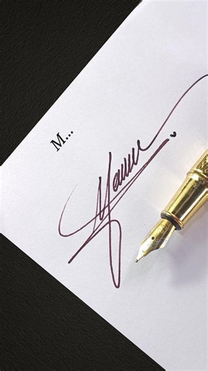 Unique M Letter Signature Design ✍️ | Elegant & Professional Autograph Tutorial #Shorts