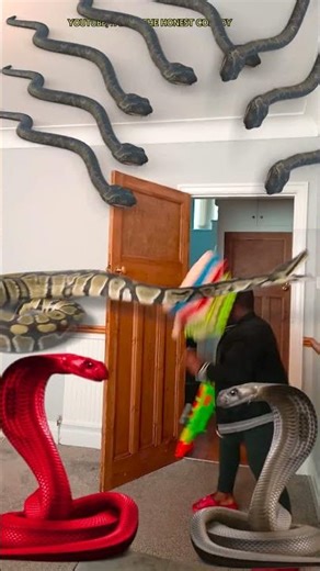 Animal funny video 2026 Anaconda snake python bhoot wala ondel ondel saamp bhoot wala #funny #shorts