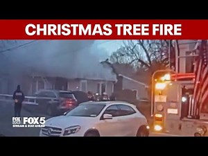 Christmas tree fire injures 5
