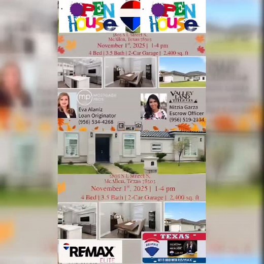  Open House | Casa Abierta Saturday/Sábado 11/1/2025  1 PM – 4 PM...