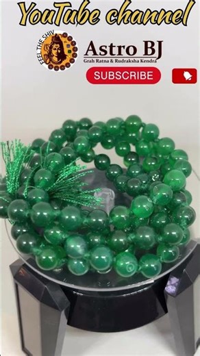 Green Hakik Mala | Miracle Stone for Health & ProsperityGreen Hakik Mala for Wealth Peace Good Luck