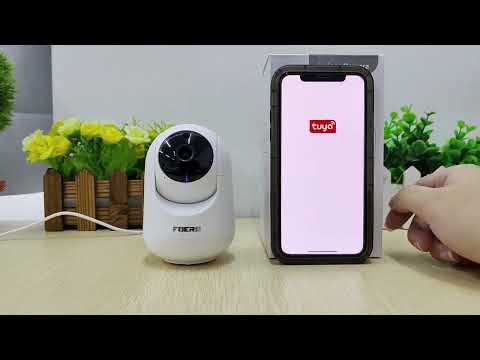 Fuers-Caméra de surveillance intérieure IP sans fil, suivi automatiq