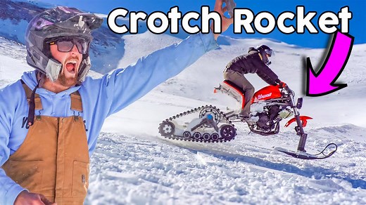 Crotch Rocket Trike on Snow Tracks—Absolute Madness!