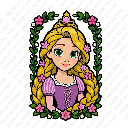 Rapunzel Png, Tangled Design, Rapunzel Clipart, Princess Rapunzel Png, Transparent Background - Etsy