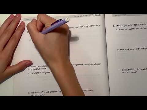 Eureka Math Grade 2 Module 4 Lesson 5 | #mathwithaubrey #homework