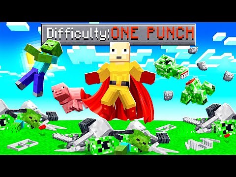 Beating Minecraft as ONE PUNCH MAN!