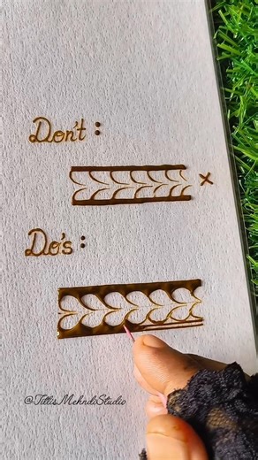 Don’t ❎ and Do ✅ Mehndi design || #mehndi​ #henna​ #doanddont​ #shorts​ #art​ #tutorial #viral
