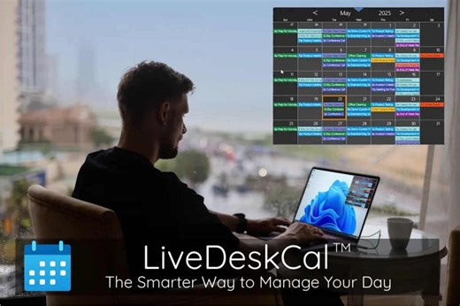 LiveDeskCal Adds Cloud Sync and CRM Integrations to Its Always-Visible Windows Desktop Calendar Widget