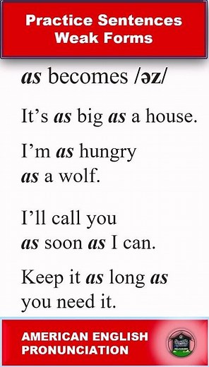 Mastering Practice Sentences: Weak Forms in American English Pronunciation #english #learnenglish
