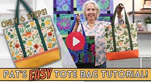 This is the video you've all been waiting for! Pat is back with an UPDATED and more in-depth version of her 6 Step Tote Bag Tutorial! Sew along with her as she makes one of her FAMOUS tote bags, using her fool-proof 6 step method! This tote bag is made with fabric, vinyl, batting, and webbing and we have MORE KITS available so you don't even have to worry about picking fabric that go together! Link To Everything You Need To Make An Easy Tote Bag: https://sewing.net/collections/pats-easy-tote-bag