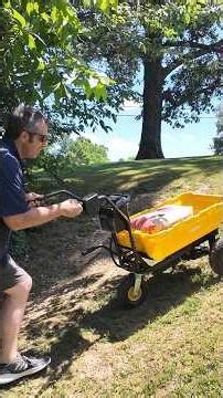 Battery Powered Wheel Barrow! #wheelbarrow #electricwheelbarrow #dewalt #tools #carpenter #carpentry