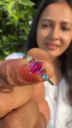 14K Real Gemstone Wedding Band 💍 | Elegant Gold Ring for Women | Handmade Fine Jewelry