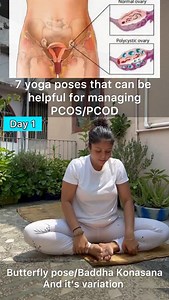 Get ready to transform your health with Day 1 of our 7 yoga poses for PCOS & PCOD management! Remember to practice 20*3 times every day | Thefitmamma Thefitmamma