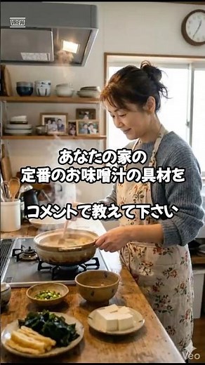 味噌汁の具材、何入れてますか #味噌汁 #日本の家庭料理
