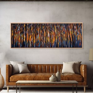 Abstract Forest Canvas Print: Colorful Panoramic Wall Art - Etsy