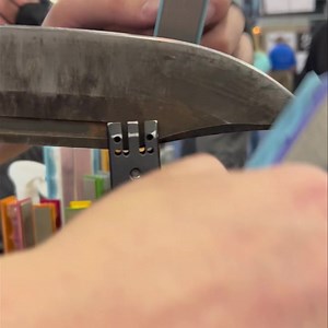 5K views · 104 reactions | Sharpening a big boy at BLADE Show . . . . #razorsharp #knifelife #wickededge #knifetrade #knifesharpener #knife #sharpener | Wicked Edge Precision Knife Sharpeners | Facebook