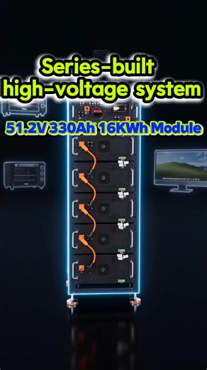 SUNC High-voltage Energy Storage System:51.2V 330Ah 16KWh lithium battery packs in series#newenergy