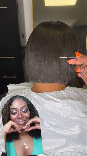 This bob cutting technique is *chef's kiss* #haircut #styling #bobhairstyle