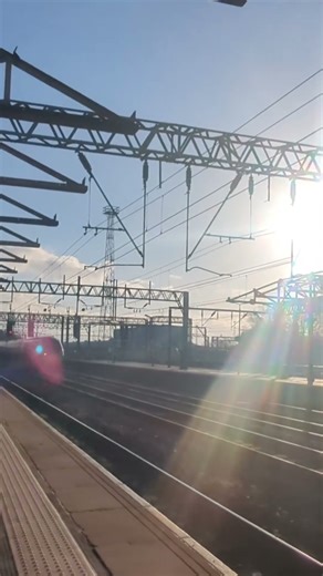the Avanti west coast class 390 at crewe station